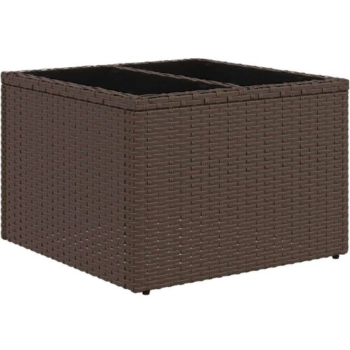 VidaXL 9-dijelni set vrtnih sofa s jastucima poliratan smeđi Slike
