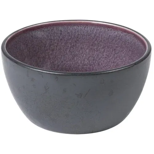 Bitz Skleda iz črne keramike z notranjo glazuro v vijolični barvi Mensa, premer 10 cm