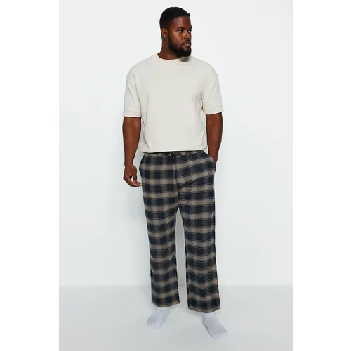 Trendyol Men's Black Weave Plus Size Pajama Bottoms