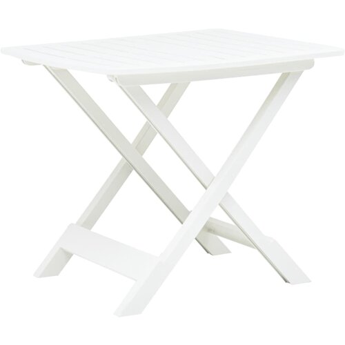 vidaXL Zložljiva vrtna miza bela 79x72x70 cm plastika, (20580713) Cene