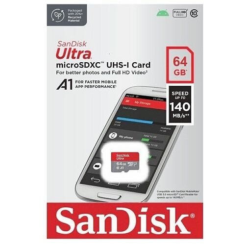 San Disk MicroSDXC UHS-I 140MB/s 64GB memorijska kartica Cijene