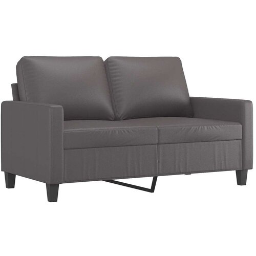 VidaXL 3-dijelni set sofa s jastucima sivi od umjetne kože Slike