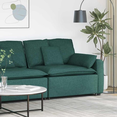  Modularni kauč s naslonom za ruke i jastucima tamnozelene boje 100 cm Cene