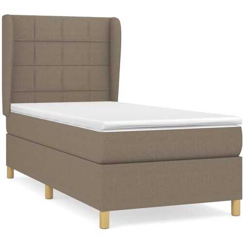 vidaXL Box spring postelja z vzmetnico taupe 90x190 cm blago, (20894771) Cene