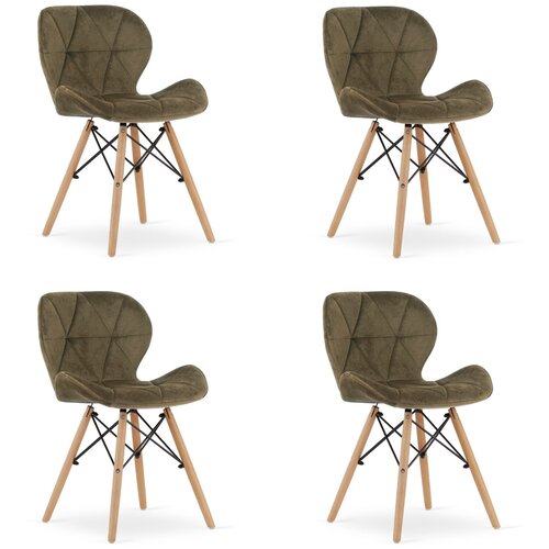 OSKAR LAGO stolica od somota - set 4komada braon Slike