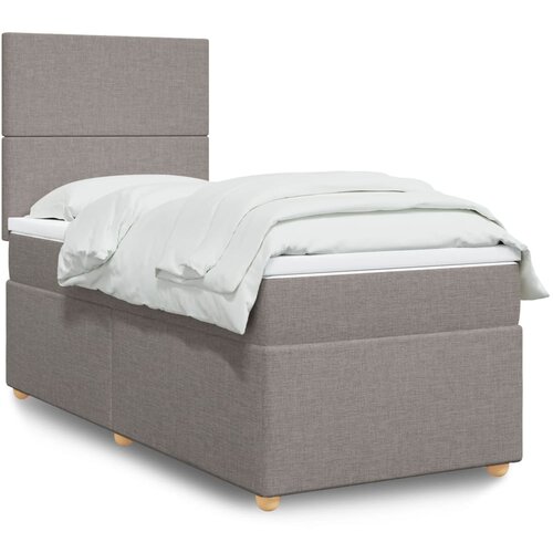  The Living Store Box spring postelja z vzmetnico taupe 90x190 cm blago - Box Spring Postelja, (21514635) Cene