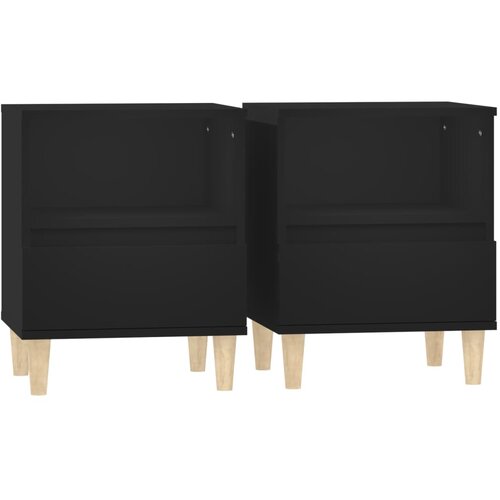 Maison Chic Dvo delni komplet Nočne omarice - Nočne mize črna 40x35x50 cm, (21688346) Cene