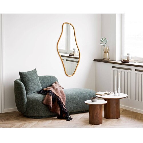 House Nordic Okrogla stranska mizica s keramično plo&amp;scaron;čo &amp;oslash; 40 cm Noli &amp;ndash; Slike