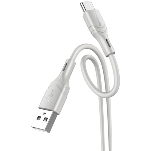  USB kabal BOROFONE BX99 3,0 A, Method silicone charging data cable 1m, USB to type-c gray Cene