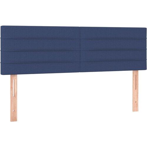 Maison Chic Posteljno vzglavje - Vzglavna omarica 2 kosa modro 72x5x78/88 cm blago, (22077072) Slike