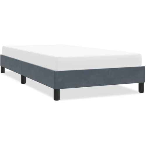 VidaXL posteljni okvir brez vzmetnice temno siva 80x210 cm žamet Slike