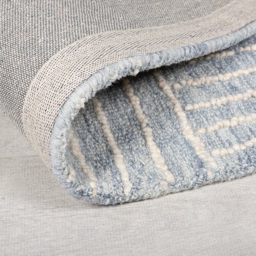 Flair Rugs Svetlo modra ročno tkana volnena preproga 120x170 cm Memphis Wool &amp;ndash; Slike