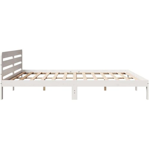VidaXL okvir kreveta bez madraca bijeli 180x200 cm od masivne borovine Slike