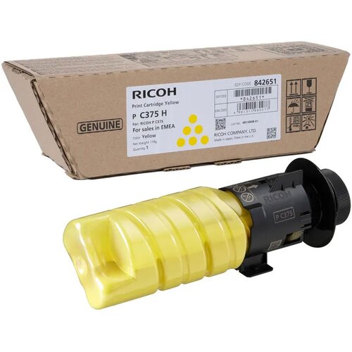 Ricoh Toner 842651 (P C375H) (rumena), original Cene