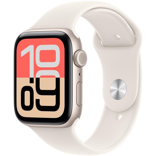 Apple Watch SE 3&nbsp;GPS + Cellular 44mm&nbsp;Starlight Aluminium Case with Starlight Sport Band - M/L, (5000011427) Cene