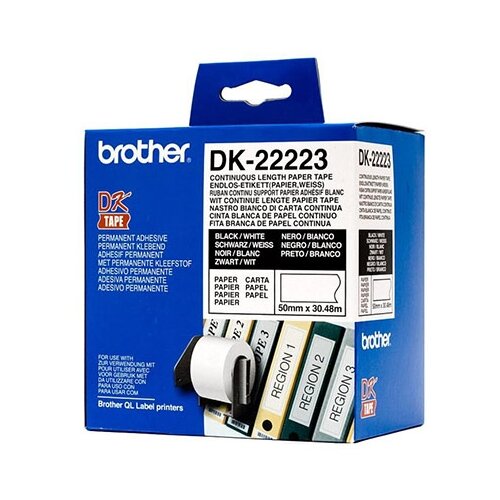 Brother neskončne nalepke DK-22223, papir bel 50mm x 30,48m Cene