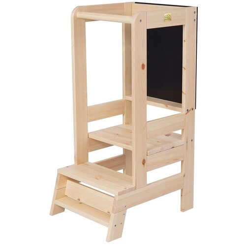 MeowBaby Učiteljski toranj od borovine u prirodnoj boji Montessori - Slike