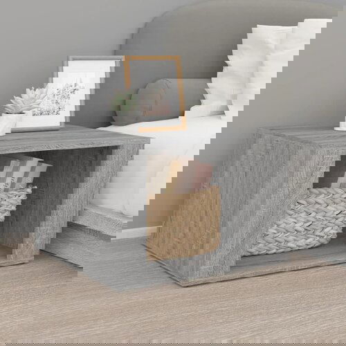 VidaXL Noćni ormarić boja hrasta sonome 57x55x36 cm konstruirano drvo Slike