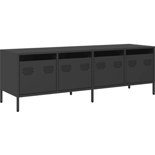 Maison Chic TV omarica - TV enota - Televizijska omarica črna 135x39x43,5 cm hladno valjano jeklo, (21700044) Cene