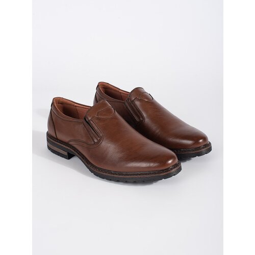 Shelvt men's brown slip-on shoes Cene