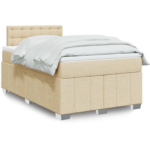  Krevet box spring s madracem krem 120 x 190 cm od tkanine Cijene