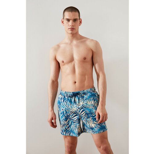 Trendyol Muške plave kupaće hlače s tropskim printom plave | siva | svijetlo plavo Cene