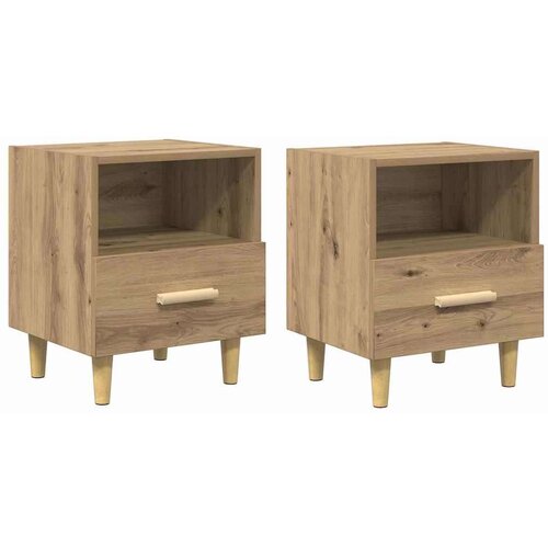 VidaXL Noćni ormar s ladicama 2 pcs hrast artisan 40 x 35 x 47.5 cm Slike