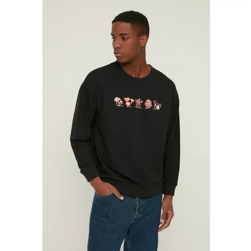 Trendyol Black Men's Regular Fit Sweatshirt