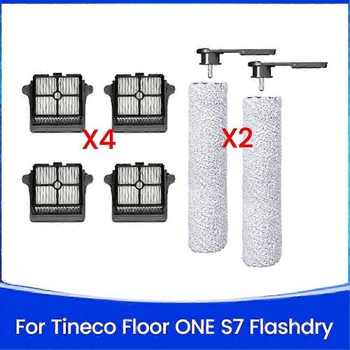 INORCO 6PCS Nadomestni deli, primerni za Floor One S7 Flashdry Wet Dry Vakuumski sesalnik Pribor Valj Krtaa Hepa Filter, (21982633) Slike
