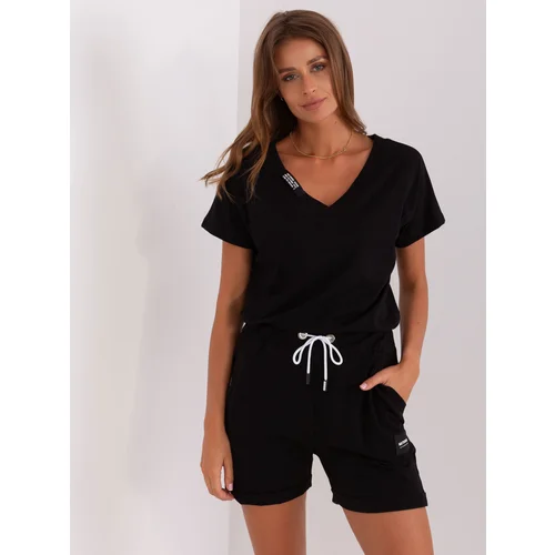 Fashion Hunters Black short overall