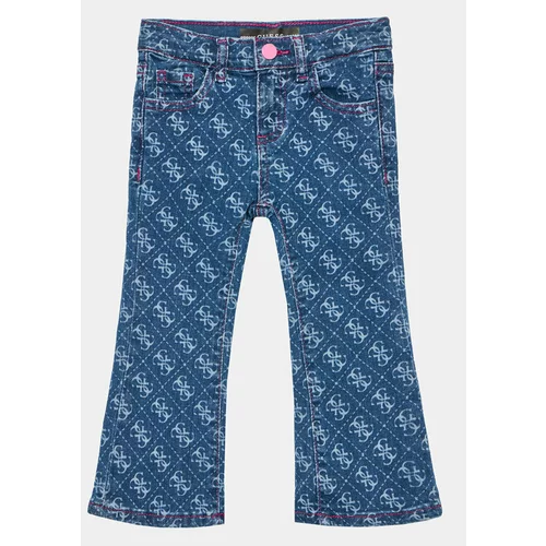Guess Jeans hlače K3BA03 D4CA0 Mornarsko modra Flare Fit