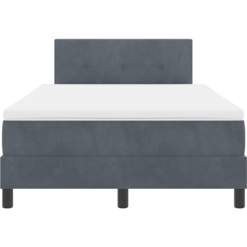 VidaXL Box Spring krevet s madracem tamno sivi mali dvostruki bar&amp;scaron;un Slike