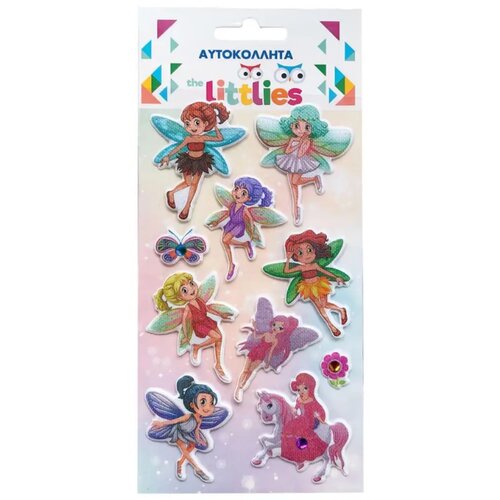 Luna The Littlies: Vilinski 3D napihnjen komplet nalepk na listu velikosti 10x22 cm Cene