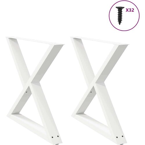  Noge jedilne mize 2 kosa Bela 90x(72-73,3) cm Jeklo Slike