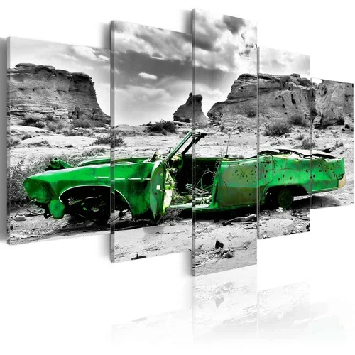  Slika - Green retro car at Colorado Desert 100x50