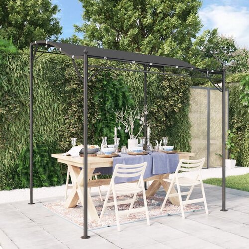 VidaXL Nadstre&amp;scaron;ek antracit 2x2,3 m 180 g/m&amp;sup2; blago in jeklo Slike