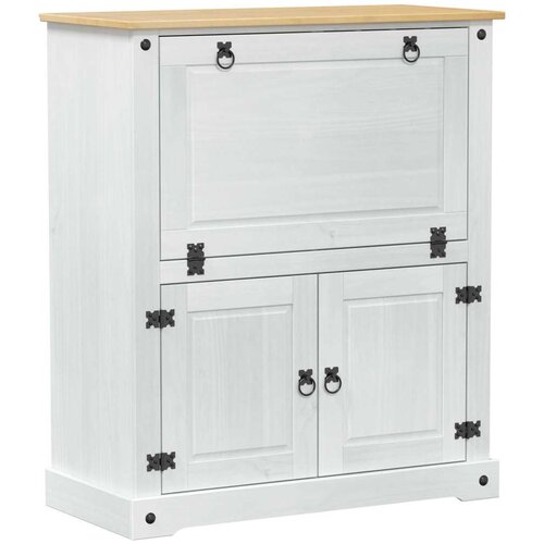  Ormar za vino Bijelo 97 x 45 x 114 cm Čvrsto borovo drvo - Bijelo Slike