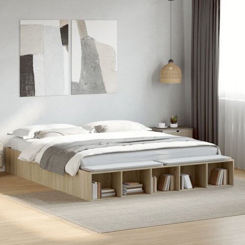Furnova Posteljni okvir sonoma hrast 180x200 cm inženirski les, (21937943) Slike