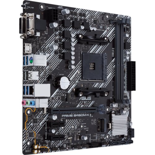 Asus PRIME B450M-K II AM4 mATX MB &ndash; AMD B450 2xDIMM DDR4 1xM.2 4xSATA PCIe 3.0 1Gb Ethernet 1xD-SUB 1xDVI-D 1xHDMI Cijene