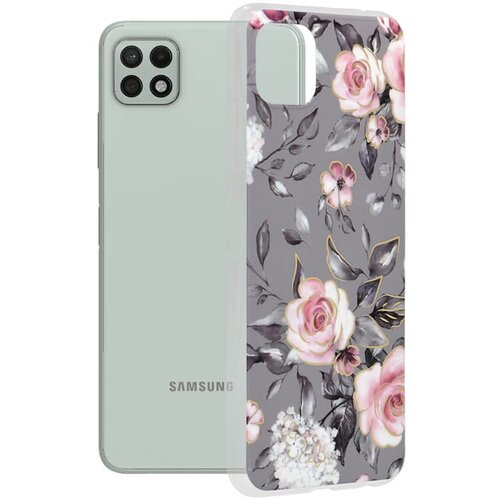 Techsuit Marble Series ovitek za Samsung Galaxy A22 5G Bloom of Ruth Gray Cene