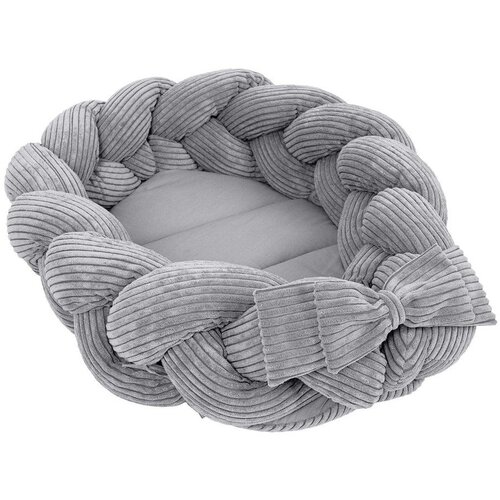 MeowBaby Sivo gnijezdo za bebe 47x70 cm - Slike
