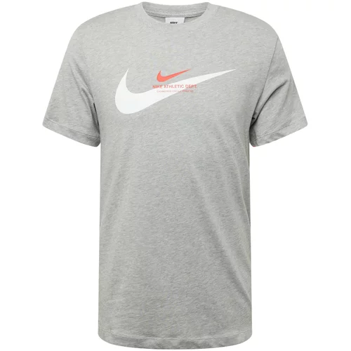 Nike Sportswear Majica siva / ciglasto crvena / bijela