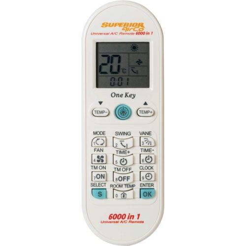 Superior Daljinski upravljalnik za klimatske naprave, 6000 kod, univerzalni - RC AirCo 6000in1 Cene