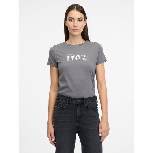 Orsay Grey women's short-sleeved T-shirt - Women's Cene