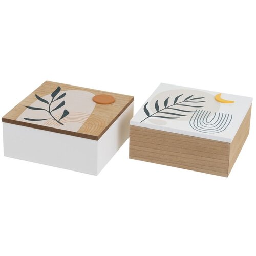 Casa Selecci&amp;oacute;n &amp;Scaron;katle za shranjevanje v kompletu 2 ks s pokrovom/dekorativne &amp;oslash; 20x8,5 cm &amp;ndash; Slike