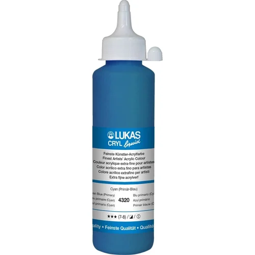 Lukas Cryl Liquid Akrilna boja Cyan Blue (Primary) 250 ml 1 kom