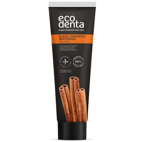 Ecodenta crna pasta za izbeljivanje zuba sa ukusom cimeta Slike
