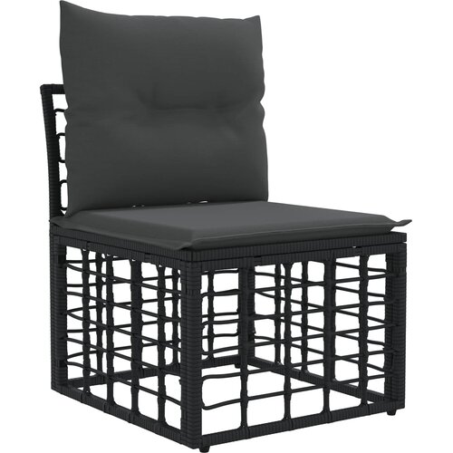  Set vanjskih sofa Crna Poliester Slike