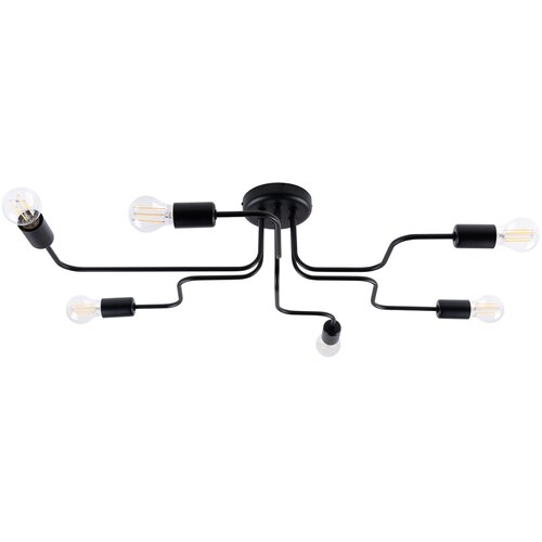 Sollux Lighting Sollux SL.1447 - Plafonski luster VECTOR 6xE27/15W/230V crna Slike