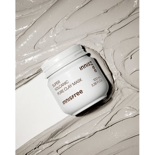 Innisfree Super Volcanic Pore Clay Mask čistilna maska za obraz iz ilovice za glajenje kože in zmanj&amp;scaron;anje por 100 ml Slike